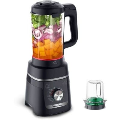 image Moulinex Blendforce Cook, Blender chauffant, Recettes chaudes et froides, 5 programmes automatiques, 6 vitesses + Pulse, Bleu nuit, LM5768F0