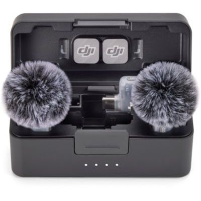 image DJI Mic Mini 2 (2 TX + 1 RX Mobile + boîtier de Recharge), Microphone Cravate, Micro sans Fil pour iPhone 17/16/15 et Android/Tablette/PC, prêt à l’Emploi, Transmission 300 m, vlog, Streaming