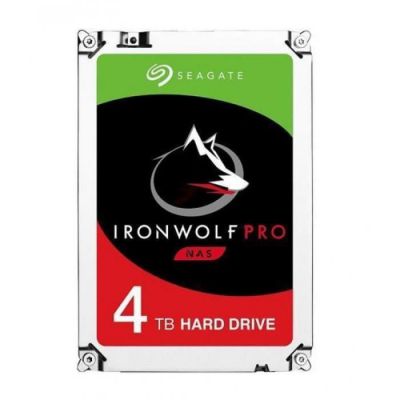 image Seagate IronWolf Pro 4 To, Disque dur interne NAS HDD – CMR 3,5 pouces SATA 6 Gbit/s 7 200 tr/min, 128 Mo de mémoire cache, pour NAS RAID, services de récupération des données Rescue (ST4000NE001)