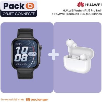 image Montre connectée HUAWEI HUAWEI WATCH FIT 5 PRO  noir+Freebuds SE 4