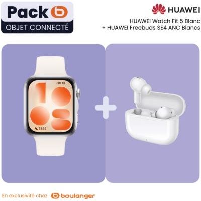 image Montre connectée HUAWEI HUAWEI WATCH FIT 5 blanc+Freebuds SE 4