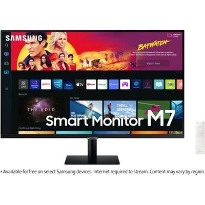 image Samsung Smart Monitor M7 32’’ en Resolution UHD 4K. Le 1er écran Tout-en-Un pour accéder Facilement à Vos Applications de Divertissement et Travail