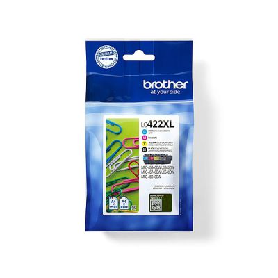 image BROTHER LC422XLVAL Pack 4 cartouches (Noir, Cyan, Jaune, Magenta)