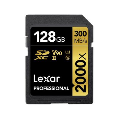 image Lexar Carte SDXC 128 Go Professional 2000 x UHS-II V90 U3