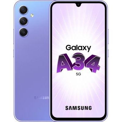 image Samsung Galaxy A34 5G 128GB Awesome Violet 16,65cm (6,6") Super AMOLED Display, Android 13, 48MP Triple-Kamera