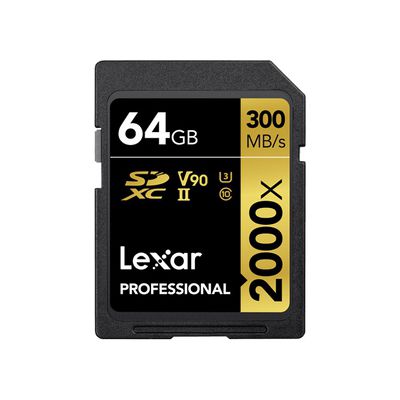 image Lexar SDXC Card 64 Go Professional 2000x UHS-II V90 U3