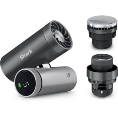 image Shark ChillPill Système de ventilateur à grande vitesse, de brume ultra-fine et InstaChill 3-en-1, comprend 3 accessoires de rafraîchissement, design adapté aux voyages, Charbon FA022EU