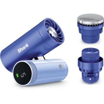 image Shark ChillPill Système de ventilateur à grande vitesse, de brume ultra-fine et InstaChill 3-en-1, comprend 3 accessoires de rafraîchissement, design adapté aux voyages, Bleu lavande FA022EULV