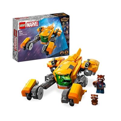 image LEGO Marvel Le Vaisseau de Bébé Rocket - Jouet de Construction Inspiré du film Gardiens de la Galaxie Vol 3 pour Enfants avec Minifigurines Super-Héros Raton - Idée Cadeau pour Garçons et Filles 76254