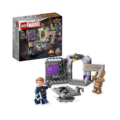 image LEGO 76253 Marvel Le QG des Gardiens de la Galaxie Volume 3, Jeu avec Minifigurines Groot et Star-Lord, Jouet Super-Héros Enfants, Filles et Garçons Dès 7 Ans