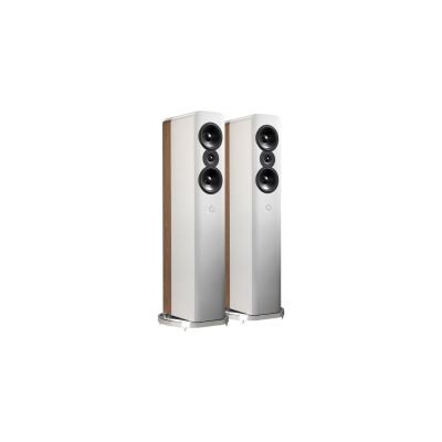 image Enceintes colonne Q Acoustics Concept 500 Blanc and Chêne