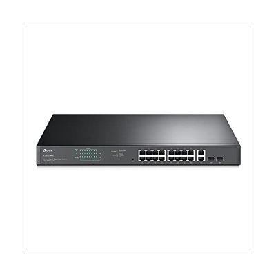 image TP-LINK TL-SG1218MPE Géré Gigabit Ethernet (10/100/1000) Connexion Ethernet, supportant l'alimentation via ce port (PoE) Noir