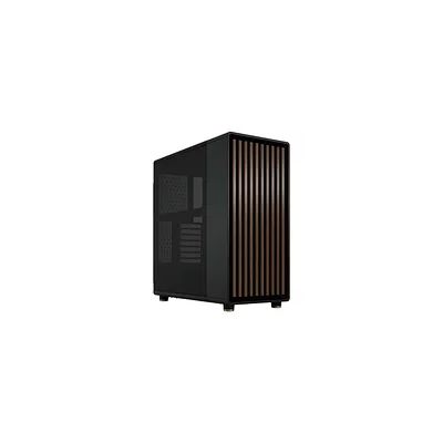 image Fractal Design North Charcoal Black - Wood Walnut Front - Mesh Side Panels - Two 140mm Aspect PWM Fans Included - Intuitive Interior Layout Design - ATX Mid Tower PC Gaming Case