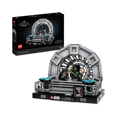 LEGO Star Wars Diorama de la Salle du Trône de l’Empereur - Maquette à Construire - Retour du Jedi 40e Anniversaire avec Minifigurines des Personnages culte Luke Skywalker et Dark Vador 75352