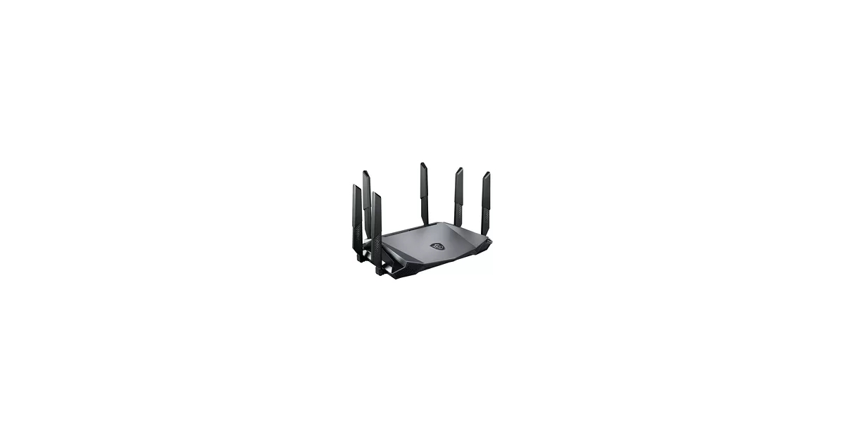 MSI Radix AXE6600 WiFi 6E Routeur Gaming Tri-Bande - WLAN Rapide jusqu'à  6600 Mbps (6GHz, 5GHz, 2.4GHz sans Fil), Priorité AI QoS, MU-MIMO,  Beamforming, WPA3, WAN/LAN 2.5G & 4 x Ports LAN