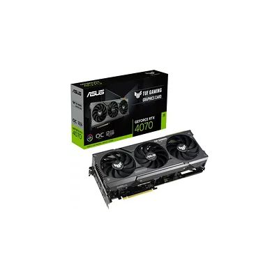 image ASUS TUF GAMING NVIDIA GeForce RTX 4070 OC Edition – Carte graphique gaming (12GB GDDR6X, PCIe 4.0, DLSS 3, HDMI 2.1a, DisplayPort 1.4a, ventilateurs axiaux)