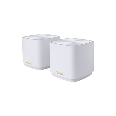 image ASUS ZenWiFi XD4 Plus Blanc - Pack de 2 - Système Wi-FI 6 AX Mesh, Double Bande (2,4 GHz / 5GHz), 1800 Mbit/s, 400m2, AiProtection avec TrendMicro à Vie, Ports WAN/LAN