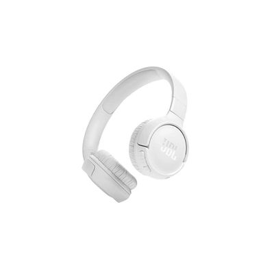image JBL Tune 520BT, casque audio sans fil, léger et confortable, Bluetooth 5.3, autonomie jusqu'à 57 h, charge rapide, son JBL Pure Bass, blanc