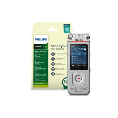 image Dictaphone Philips PACK DVT4111 + Logiciel de reconnaissance vocale