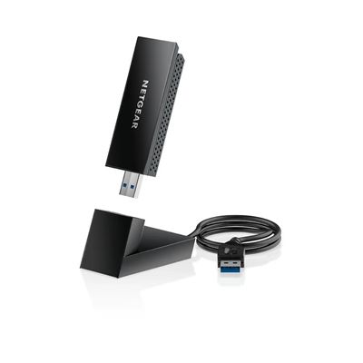 image NETGEAR Nighthawk Clé USB (A8000), Adaptateur Ethernet WiFi 6E AXE3000, Dongle sans Fil pour Ordinateur Portable ou de Bureau. Jusqu’à 3 Gbit/s. Compatible PC Toutes générations