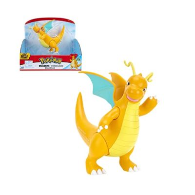 image Bandai - Pokémon - Figurine Légendaire Epic Battle - Dracolosse (Dragonite) - Figurine articulée géante de 30 cm - Pokémon Dragon Orange et Jaune - WT97696