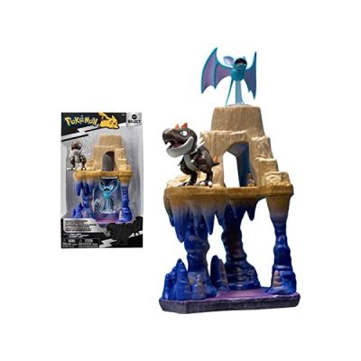 image Bandai - Pokémon - Pack Environnement Pokémon - Grotte de Montagne avec Figurines Ptyranidur et Nosferapti 5cm - JW2767