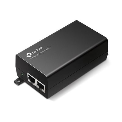 image TP-Link POE160S Injecteur PoE+ 802.3af/at 30W, 2 Ports Gigabit, Switch Ethernet, Switch RJ45, Switch PoE, Montage Mural et Bureau, Boitier Métal, Brancher et Utiliser, Alimentation Intégrée