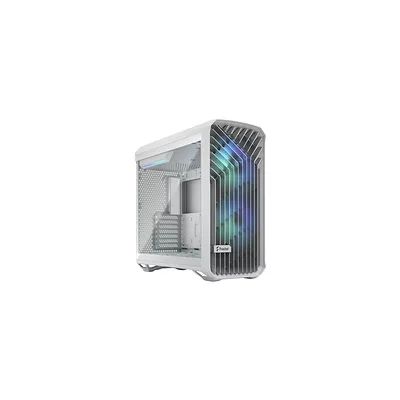 image Fractal Design Torrent RGB White - Clear Tint Tempered Glass Panels - Open Grille for Maximum air Intake - Two 180mm RGB PWM and Three 140mm RGB Fans Included - ATX Airflow Mid Tower PC Gaming Case