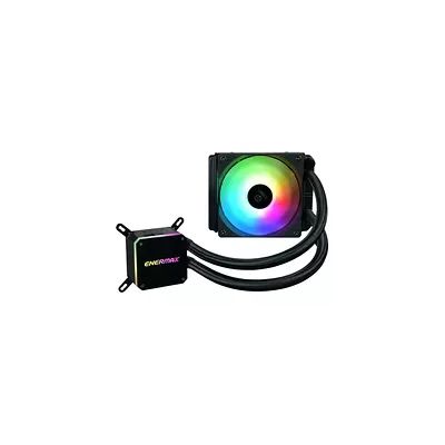 image ENERMAX LIQMAX III ARGB 120 mm, ELC-LMT120-ARGB Noir, Watercooling Tout-en-Un (AIO), Waterblock bi-camériste avec Aurabelt RGB, plaque froide avec technologie Shunt-Channel, ventilateur RGB 12cm PWM
