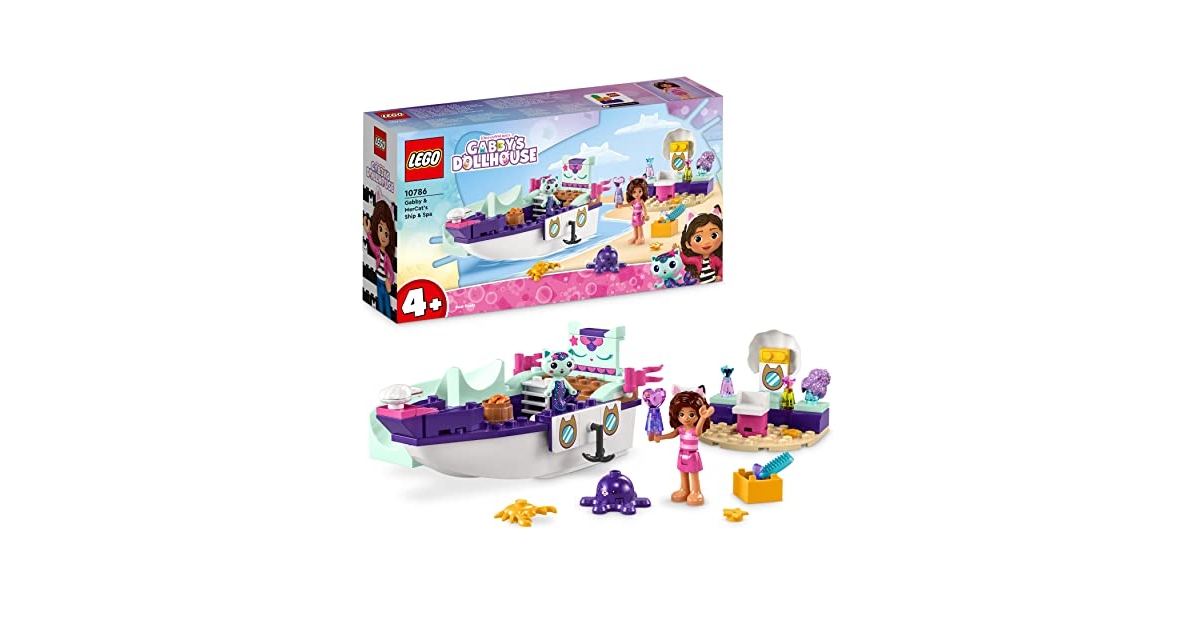Comparer les prix LEGO 10786 Gabby et la Maison Magique Le Bateau et Le Spa de Gabby et Marine