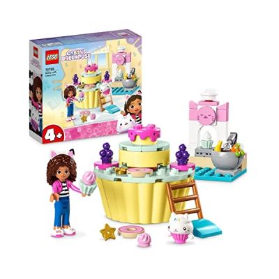 LEGO 10785 Gabby et la Maison Magique Praline et P’tichou S’Amusent, Jeu avec Figurines Gabby et Le Chat, Cuisine avec Cupcake et Accessoires, Jouets pour Filles et Garçons Dès 4 Ans