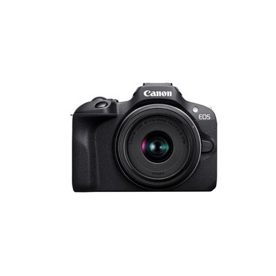 image Canon EOS R100 + kit de 2 objectifs stabilisés RF-S 18-45 mm f4,5-6,3 is STM + RF-S 55-210mm F5-7.1, Appareil Photo Hybride APS-C 24 MPix, Vidéo 4K, Wi-FI, Noir