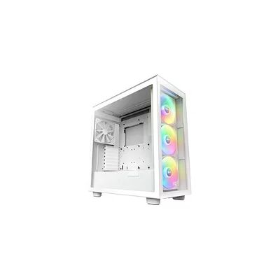 image NZXT H7 Elite blanc – CM-H71EW-02 - Boîtier Gaming compact - Airflow élevé – Panneaux avant et latéral en verre trempé – Cable management facile – 3 ventilateurs F140 RGB Core inclus (2023).