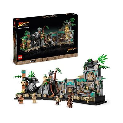 LEGO Indiana Jones Le Temple de l’Idole en Or, Maquette et Modélisme pour Adultes Hommes et Femmes avec Fonctions Interactives et Minifigurines,Inspiré du Film Les Aventuriers de l'Arche Perdue 77015