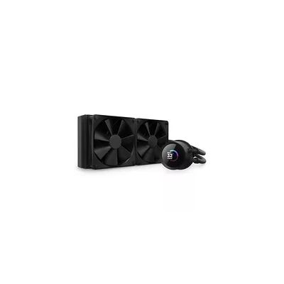 NZXT Kraken 240 - RL-KN240-B1 - Refroidissement liquide CPU AIO 240 mm - Écran LCD 1,54" personnalisable - Pompe haute performance - 2 ventilateurs F120P - Noir