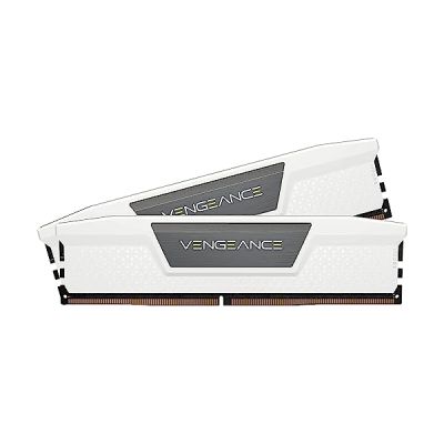 CORSAIR Vengeance DDR5 RAM 32Go (2x16Go) 6400MHz CL32 Intel XMP Compatible iCUE Mémoire d'Ordinateur - Blanc (CMK32GX5M2B6400C32W)