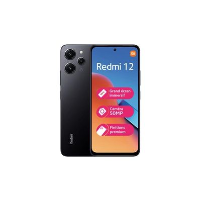 image Xiaomi Redmi 12 Noir 4GO + 128GO [Version Globale]