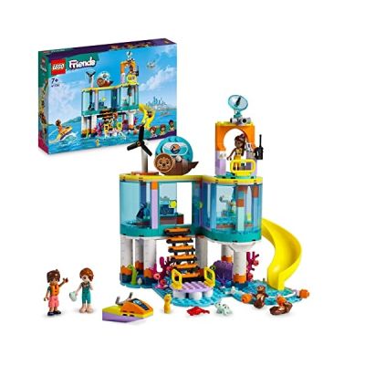 image LEGO Friends Le Centre de Sauvetage en Mer - Jouet de Vétérinaire avec Figurines Loutre, Hippocampe et Tortue - Jeu pour Les Amoureux des Animaux Marins - Idée Cadeau pour Enfants Dès 7 Ans 41736