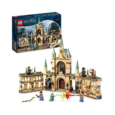 LEGO Harry Potter La Bataille de Poudlard, Jouet Château avec Minifigurines de Voldemort, Molly Weasley, Bellatrix Lestrange et l'Épée de Gryffondor - Set Les Reliques de la Mort Partie 2 76415