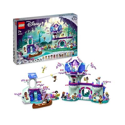 LEGO Disney La Cabane Enchantée dans l’Arbre - 13 Mini-Poupées Dont Princesse Jasmine, Elsa, Anna & Moana - Jouet Maison à 2 Niveaux - Idée Cadeau pour Enfants, Filles et Garçons Dès 7 Ans 43215