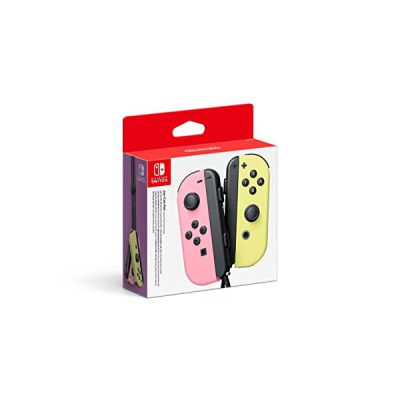 image Nintendo Paire de Manettes Bluetooth Joy-Con Gauche Rose Pastel et Droite Jaune Pastel, Pour Switch