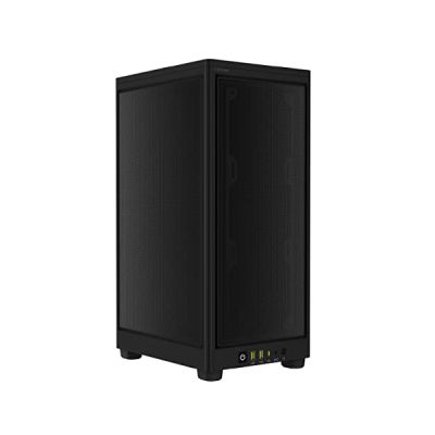 image Corsair 2000D AIRFLOW Boîtier PC Mini-ITX - Format Mini-ITX - Panneaux en Acier Maillé - Trois Emplacements GPU - Optimisé Pour le Refroidissement - Entrées/Sorties Modernes en Façade - Noir