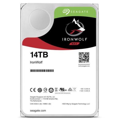 image SEAGATE - Disque dur Interne SATA 6 Gbits - NAS Iron Wolf - 14To - 7 200 tr/min - 3.5- (ST14000VN0008)