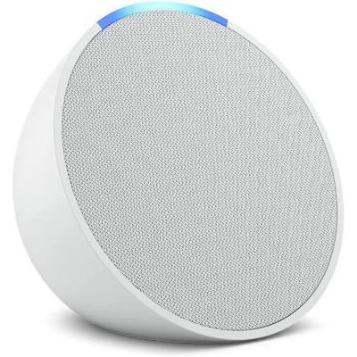 image Echo Pop | Enceinte connectée Bluetooth et Wi-Fi compacte au son riche, avec Alexa | Blanc