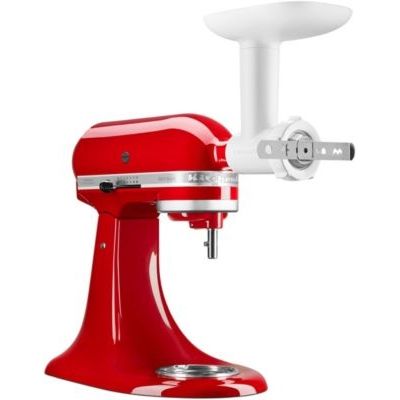 image KitchenAid Accessoires - 5KSMFGCA - Hachoir à Viande pour KitchenAid Robot Pâtissier - Hachoir à Légume - avec Cookie Set pour Biscuits en 5 Formes