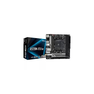 image ASRock A520M-ITX / AC prend en charge la carte mère des processeurs AMD AM4 Ryzen ™ / Future AMD Ryzen ™ de 3e génération (séries 3000 et 4000).