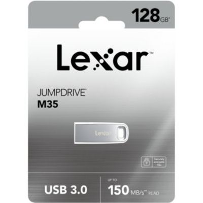 image LEXAR JUMPDRIVE M35 128GB USB 3.0 Silver HOUSING UP to 150MB/S