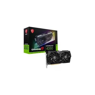 image MSI GeForce RTX 4060 Gaming X 8G Carte Graphique Gaming - 8Go GDDR6 (17 Gbps/128-bit), PCIe Express Gen 4x8, DLSS3, 3X DP v1.4a, HDMI 2.1a (comptabile 4K & 8K HDR)