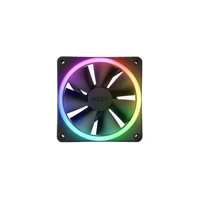 image NZXT F120 RGB Duo - RF-D12SF-B1 - Ventilateur RGB double LED de 120 mm - 20 LED configurables individuellement - Airflow et pression statique équilibrées - Commande PWM - Noir