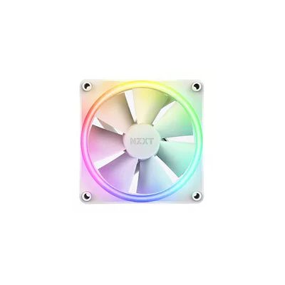 image NZXT F120 RGB Duo - RF-D12SF-W1 - Ventilateur RGB double LED de 120 mm - 20 LED configurables individuellement - Airflow et pression statique équilibrées - Commande PWM - Blanc